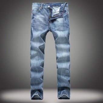 JIEYUHAN Men's Slim Fit Stretch Destroyed Ripped Skinny Denim Jeans - intl  