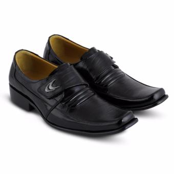 JK collection Sepatu kulit pria formal 0143 - Hitam  
