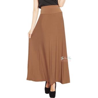JO & NIC A-Line Maxi Skirt Rok Hijab - Fit to XL - Mocca  