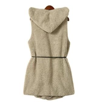 Jo.In Korea Women\'s Girls Fashion Elegant Warmer Casual Bushy Hoodie Long Vest Coat Hot 5 Colors - intl  