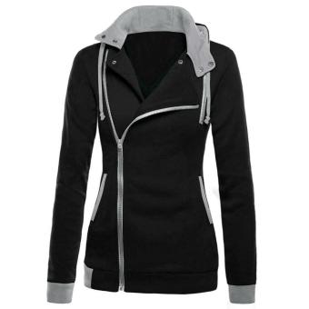 Jo.In New Fashion Women Long Sleeve Hooded Basic Coat Thick Cotton Outwear Casual Sports Jacket - intl  