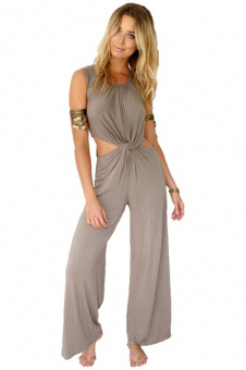 Jo.In Women Waist Tie Jumpsuit (Khaki) - Intl  