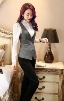 JOOX OL fashion uniforms professional wear lady Gray vest  