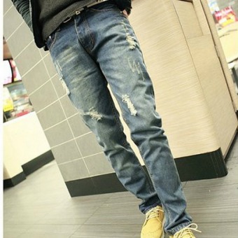 JOY Men's Haren casual jeans Blue - intl - intl  