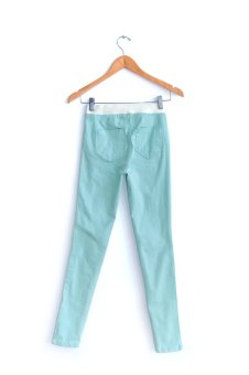 Kakuu Basic Korea Skinny Coloration Legging Pants - Biru Muda  