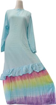 Kampung Souvenir Gamis Rainbow Alisia Set with Hijab - Soft Blue  