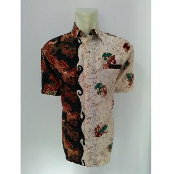 Kemeja / Baju Batik Pria Lengan Pendek HB 040041 (2) Size XL  