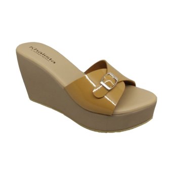 Khalista Collections Wedges Women Viro Strap Synthetic Leather - Tan  