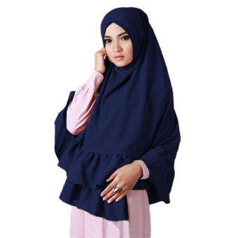 Khimar Aisyah1 Hijab Kerudung Semi Instan -Navy  