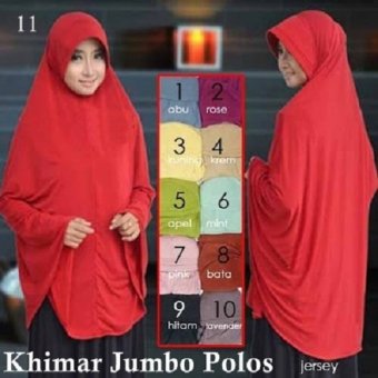 Khimar Jumbo Polos Warna Cream  