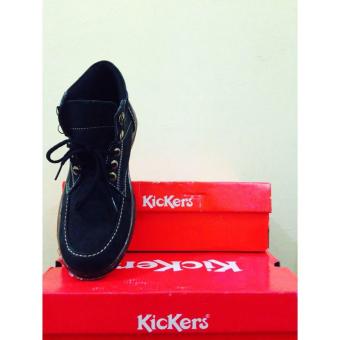 Kickers Sepatu Boots Pria Kulit Asli Model KR 077 Hitam  