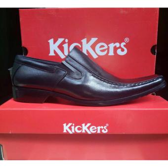 kickers sepatu pria kulit kr332 hitam black  