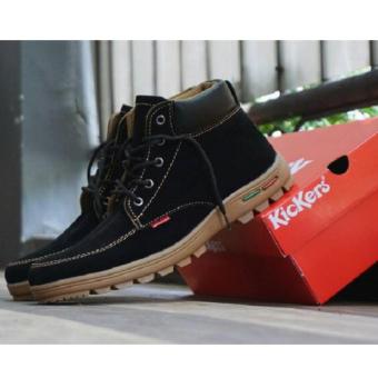 Kickers Suede Boots Outdoor Touring - Black  