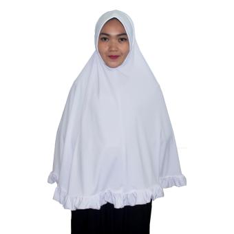 Kita Hijab Jilbab Jumbo Kerudung Syari Simple Jersey 0203001 Motif Polos White  