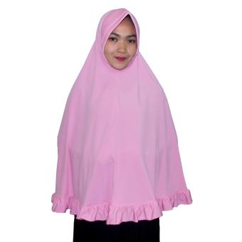 Kita Hijab Jilbab Jumbo Kerudung Syari Simple Jersey 0203004 Motif Polos Baby Pink  