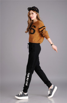 Korean Fashion Women's Long Harem Sports Sweatpants Loose Casual Jogger Pants HSPANT012 Black - intl  