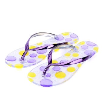 Lady's Flip-flops Slippers Shoes with raised bubbles Premium Materials (Purple)  