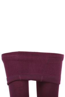 LALANG Fashion Knitting Elastic Foot Tights Leggings Warm Skinny Pants Purple - Intl  