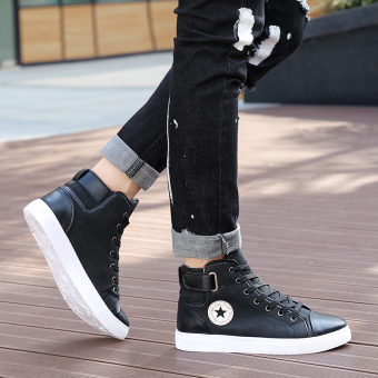 LALANG Korean Retro Sports Leisure Shoes Hip-hop Fashion Sneakers Black - intl  