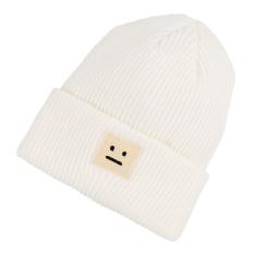 LALANG New Fashion Casual Cute Hats Smile Women Winter Caps White - intl