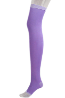 LALANG Women Lady Sleeping Beauty Leg Shaper Burn Fat Thin Slim Socks Purple  