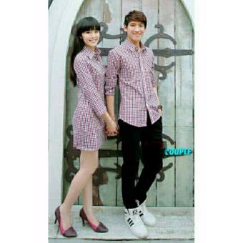 legiONshop-Kemeja Dress Pasangan/Couple Dress-JOKO IRIANA-red blue  