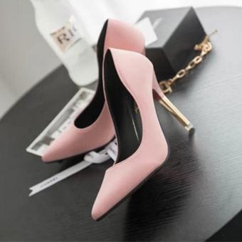 Leyi Ladies fashion sexy high heels Pink - intl  