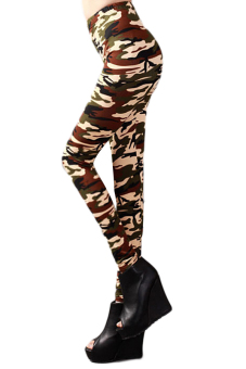 Linemart Floral Printed Long Legging Pants (Multicolor) (Intl)  