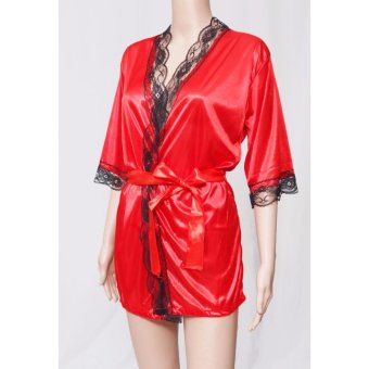 Lingerie Seksi - Kimono Robe (RKIM066) Merah  