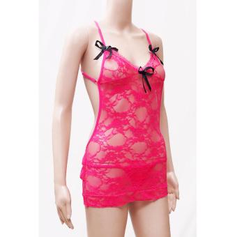 Lingerie Seksi - Sexy Sleep Dress (PLIN402) Pink  