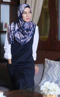 Little Nasywa - Instant Shawl - Deep Purple Floral  