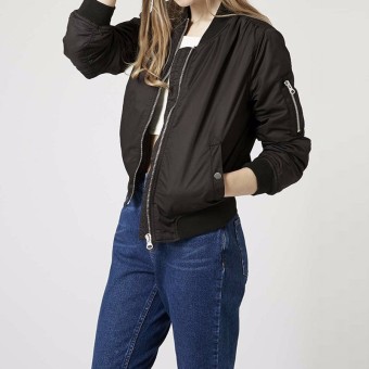 Long Sleeve Slim Jackets ZANZE A Women 2016 Autumn Winter Vintage Stand Collar Celeb Bomber Coats Casual Solid Outwear Plus Size Black - intl  