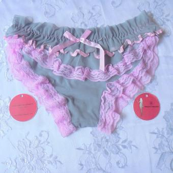 Love Secret Lace Puring Sexy Panties Gray 2163  