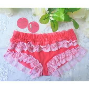 Love Secret-Lace Transparant Panties/Underwear 2160-3 Wmelon Red-Pink Lace  