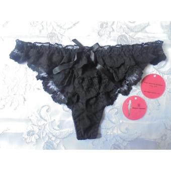 Love Secret-Sexy Flower Lace Panties 2152-7 Black  