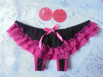 Love Secret Sexy G-String Lace Underwear 2080-1 Pink Black  