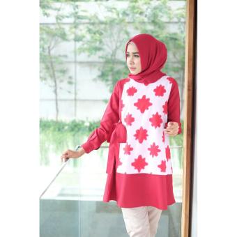 Lyra Tunik Red by Oriana Boutique  