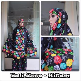 Madeena Mukena Rayon Bali Rose Hitam  