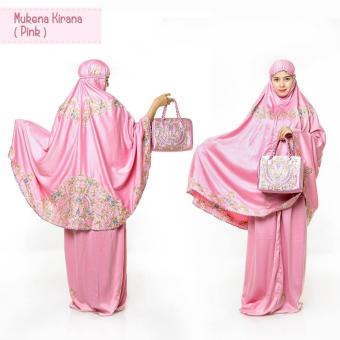 Madeena Mukena Satin Velvet Kirana Pink  