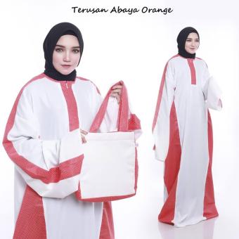 Madeena Mukena Terusan Abaya Orange  