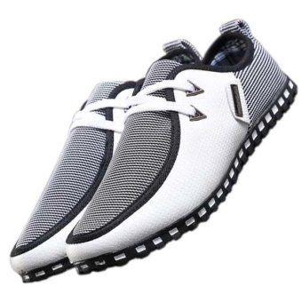 Man Casual Shoes Men Flats Oxford Shoes For Men Moccasin Driving Shoes (White) - intl  