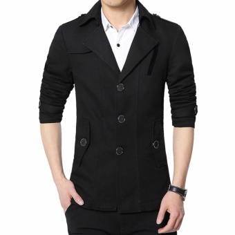 Manzone - Blazer Pria Elegant Slimfit Modern -Hitam  