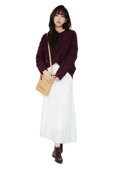 Maxi Long Skirt (White)  