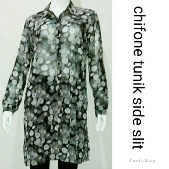 MAYA Moslem Wear Chifone Side Slit (white black grey)  