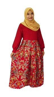 Mayura Batik Gamis Batik Wanita Abaya Kayona Merah  