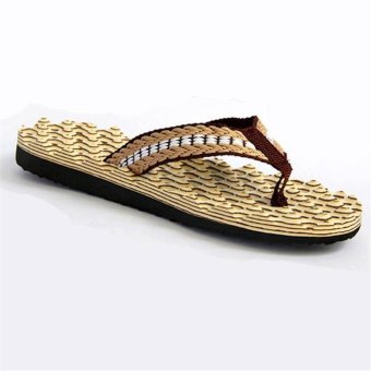 Men and Women Summer EVA Beach Mules Outdoor and Indoor House Slippers Adult Southeast Asia Shoes Antiskid Flip Flops(Brown, Black, Blue) - intl  