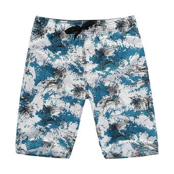 Men Fashion Cool Beach Pants Summer Quick Dry Short Pants Good Choice For Casual And Refreshing Experience - Lake Blue - intl  