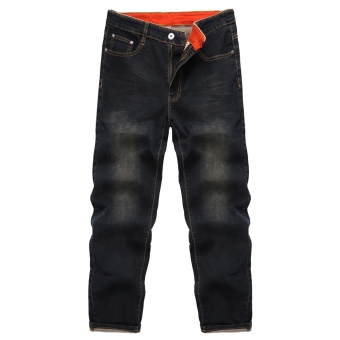 Men Fashion Mid Waist Zip Fly 5 Pockets Regular Fit Jeans  