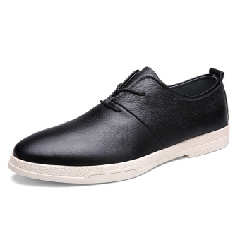 Men Formal Shoes Leather Derby & Oxfords (Black)  