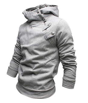 Men's Assassin's Casual Slim Fit Sexy Top Designed Hoodies Jackets Coat Outwear-Light Gray  
